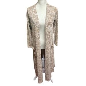 Lularoe Duster Cardigan with‎ Pockets Beige Cream Size S Simply Comfortab…